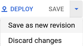 Save changes as new revision in the Save menu.