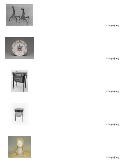 Images showing objects from the Metropolitan Museum of Art.