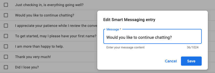 Training A Smart Reply Model Managing Allowlists Agent Assist