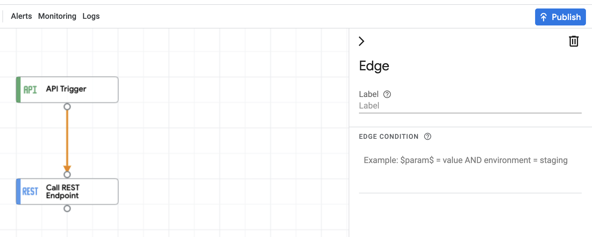 integration designer showing edge connection