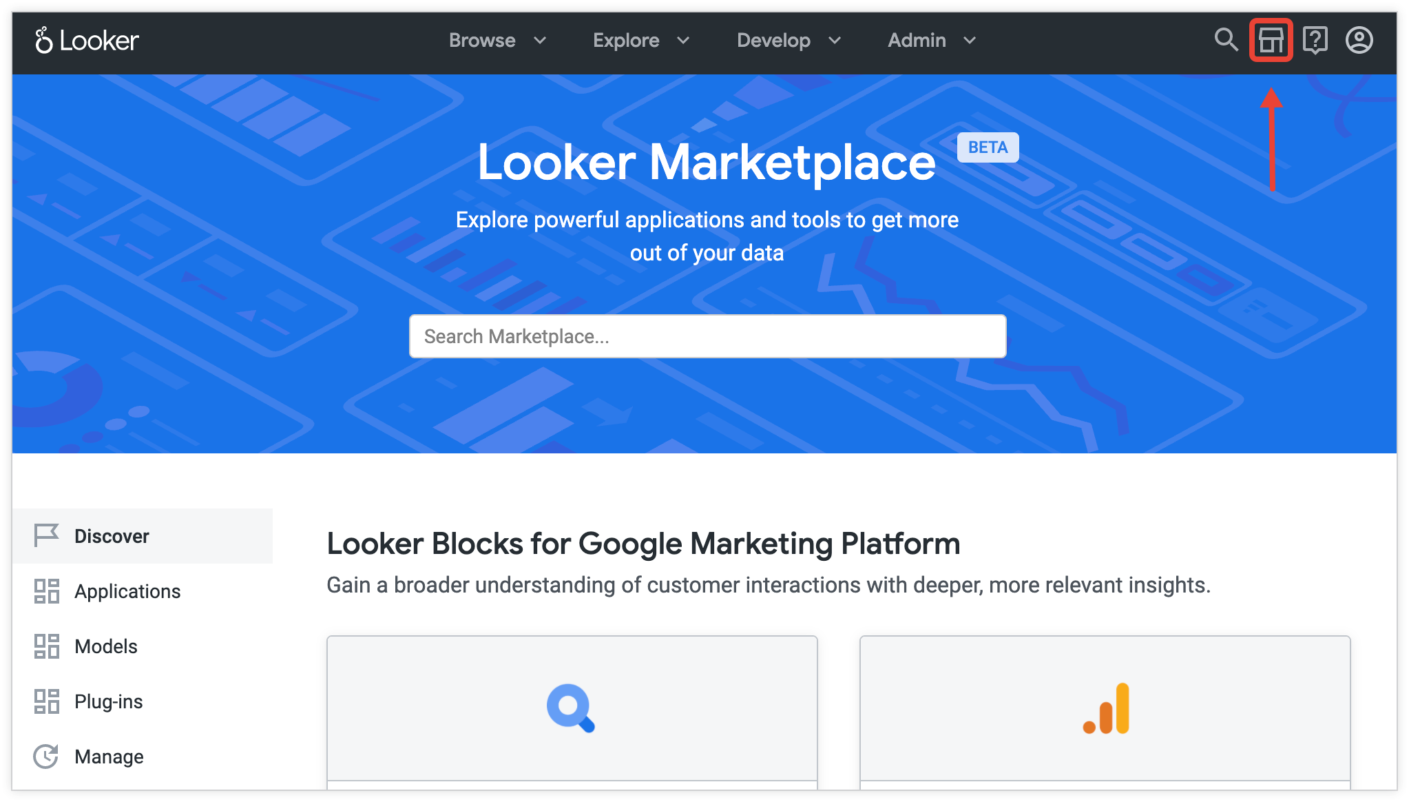 search for Looker Blocks
