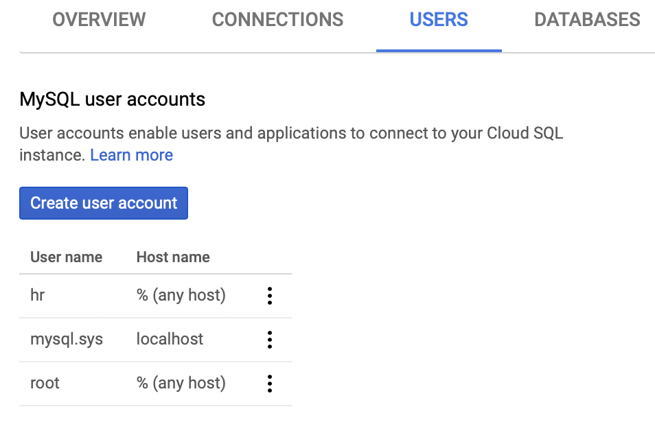 Oracle から Cloud Sql For Mysql へのユーザーとスキーマの移行 Cloud アーキテクチャ センター