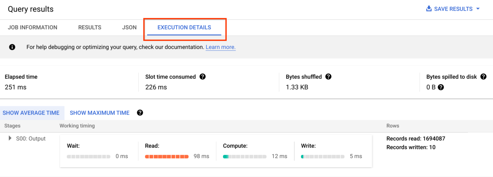 クエリプランとタイムライン Bigquery Google Cloud