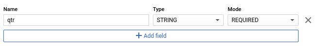 Add schema definition using the Add Field button