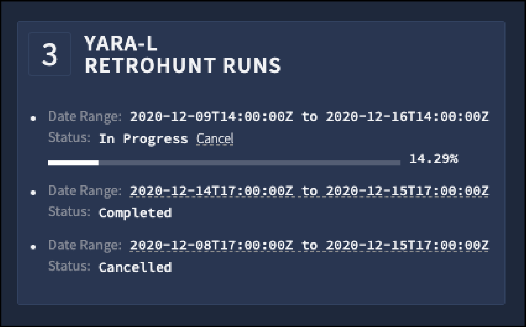 RetroHunt 執行中