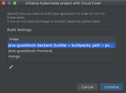 Build-Einstellungen festlegen, die in Ihrer Skaffold-Konfiguration verwendet werden sollen
