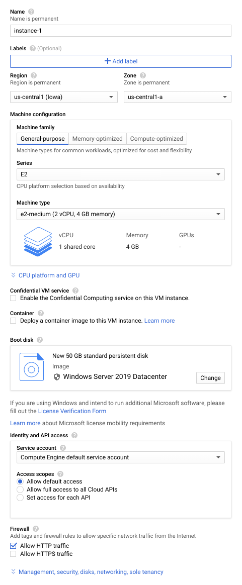 快速入门 使用windows Server 虚拟机 Compute Engine 文档 Google Cloud