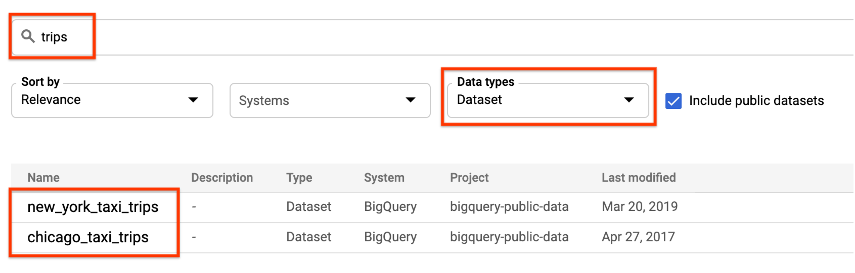 How to search with Data Catalog | Data Catalog Documentation