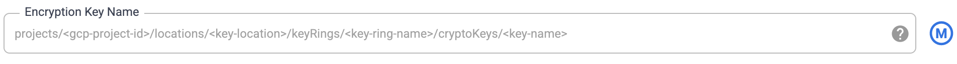 Nombres de las claves de encriptación
