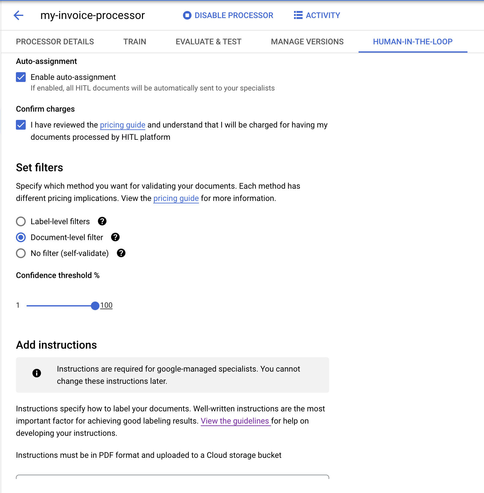 Méthode de validation