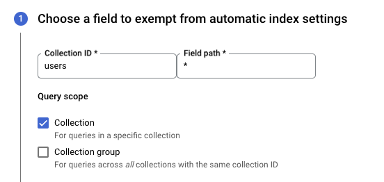 Choose field to exempt