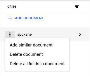 Haz clic en Borrar documento o Borrar los campos del documento en el menú contextual de la columna de detalles del documento