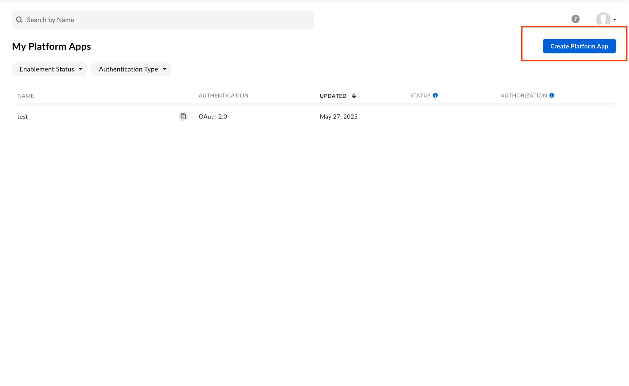 建立新的 Platform 應用程式