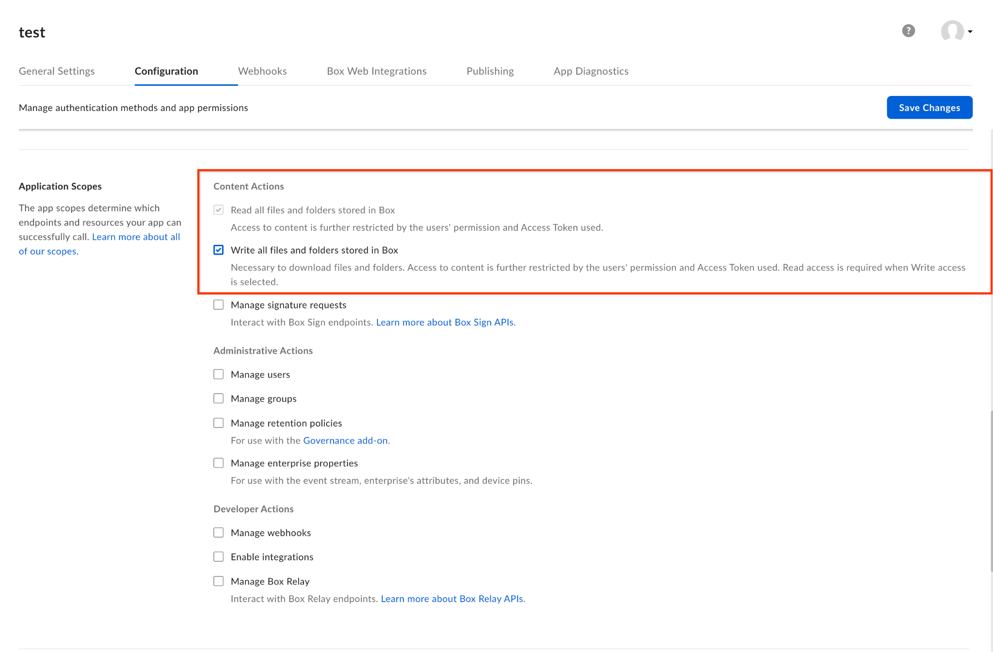Selecciona los permisos necesarios