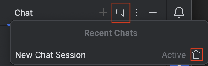 Gemini 工具窗口中用于清除对话记录的按钮。