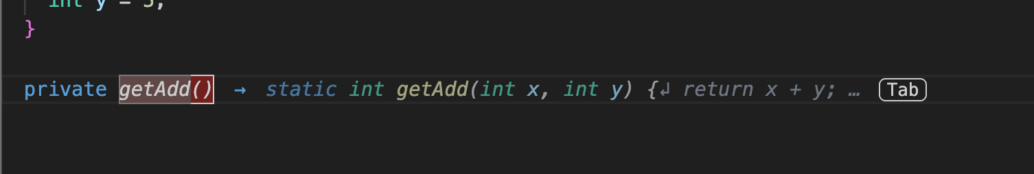 User enters the Next Edit Prediction in VS Code Gemini Code Assist.