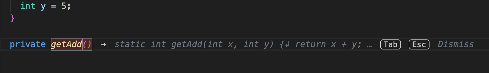 User triggers the Next Edit Predictions in VS Code Gemini Code Assist.
