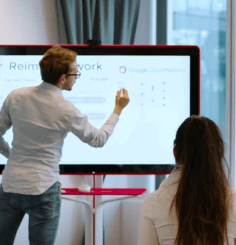Group using a digital whiteboard
