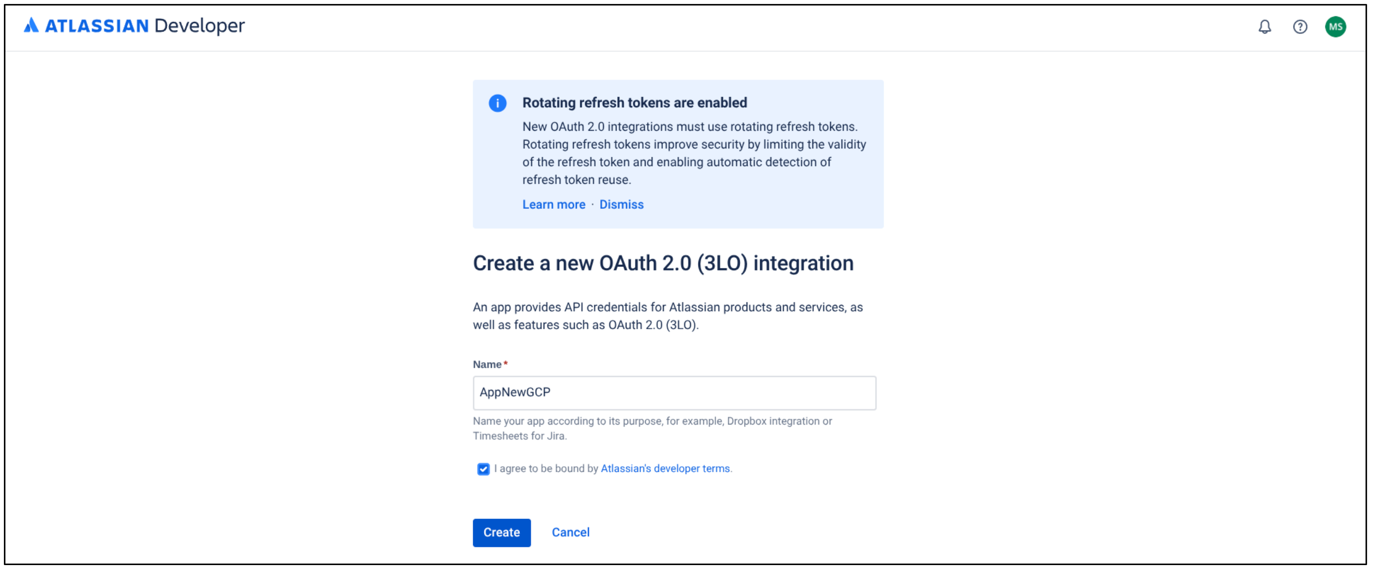 Create OAuth 2.0