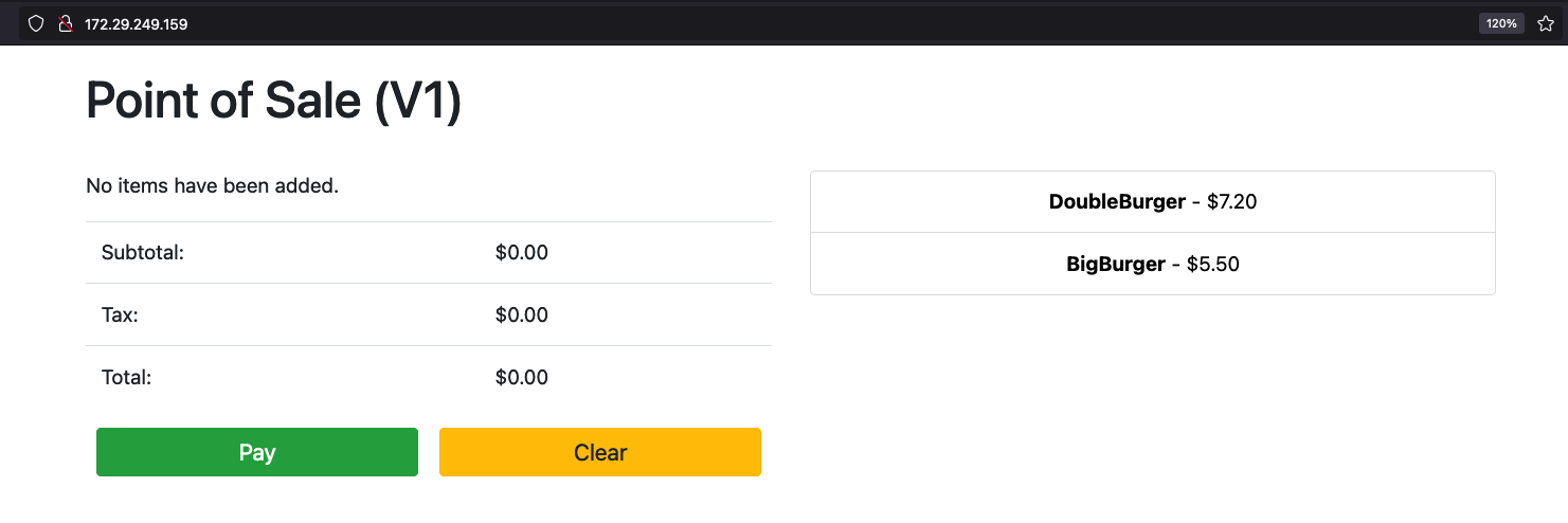 Applicazione Point-of-Sales in esecuzione su Google Distributed Cloud esposta tramite un LoadBalancer in OpenStack