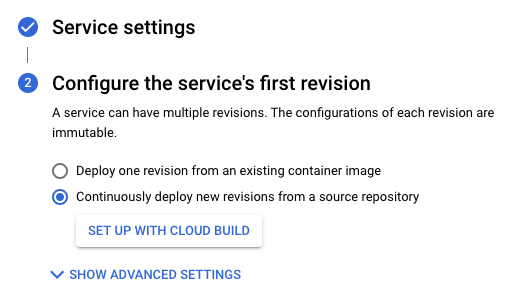 Effectuer la configuration avec Cloud Build