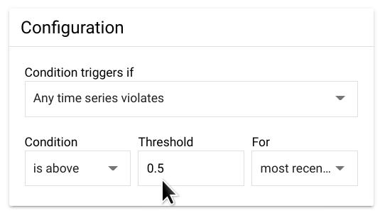 Set event threshold.