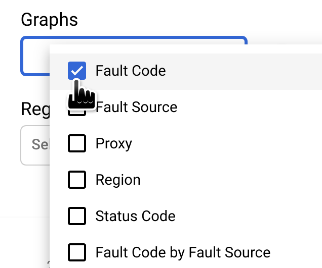 Sélectionner le graphique &quot;Code d&#39;erreur&quot;.