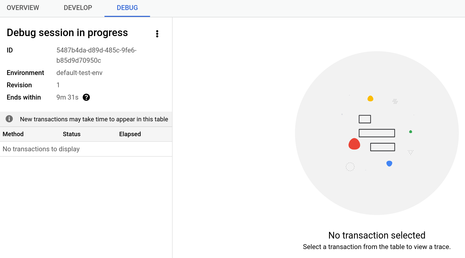 View message data with the Debug view, Apigee