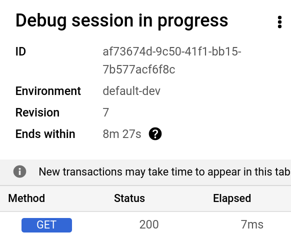 [Start debug session] ダイアログ。
