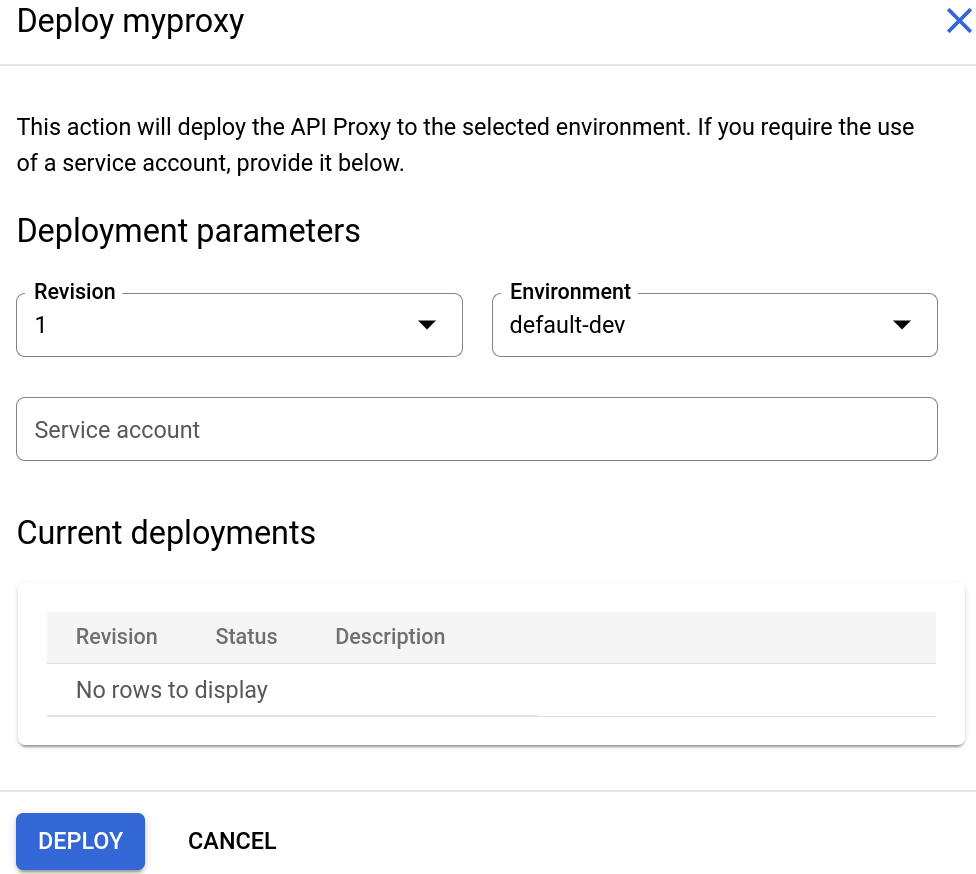 Endpoint di destinazione selezionati in Proxy Explorer.