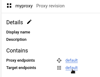 Endpoint di destinazione selezionati in Proxy Explorer.