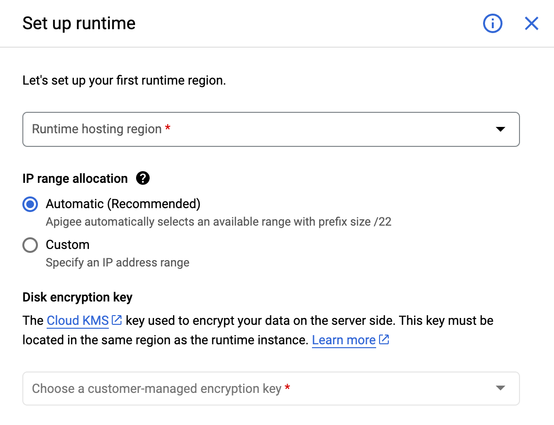 Crea schermata di runtime