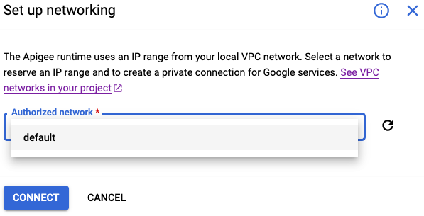 Set up networking pane in the Wizard