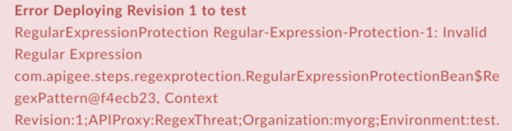 InvalidRegularExpression error text