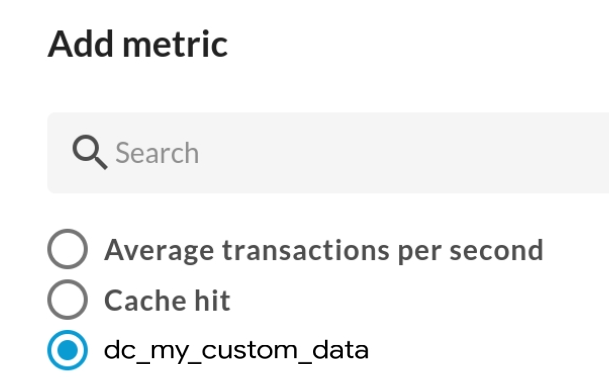 Ajoutez une métrique personnalisée pour DataCapture.