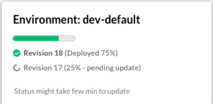 Bestätigung der Bereitstellung von my-new-proxy zum Testen der Umgebung