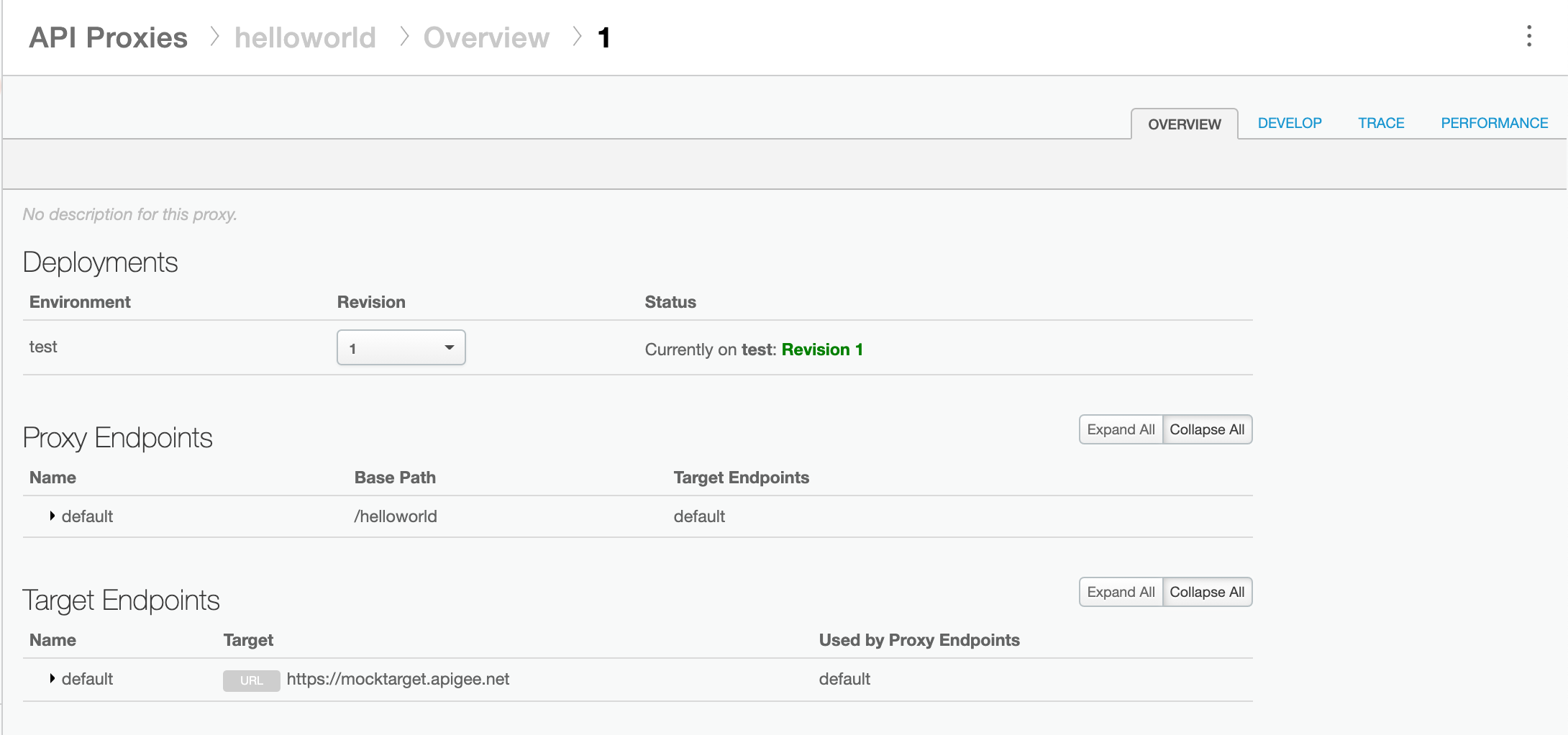 Ringkasan di Proxy Editor.