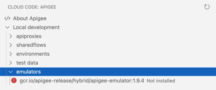 Apigee Emulator を開く