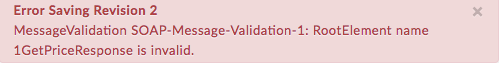 El nombre de elemento RootElement 1GetPriceResponse es un mensaje de error no válido.