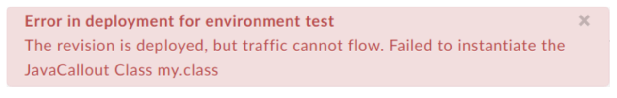 Error in deployment for environment test.