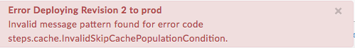 Error deploying revision 2 to prod - Population.