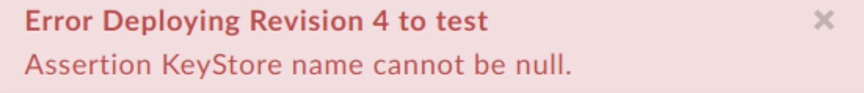 Errore durante il deployment della revisione 4 per il test.