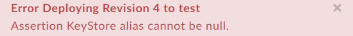 Errore durante il deployment della revisione 4 per il test.