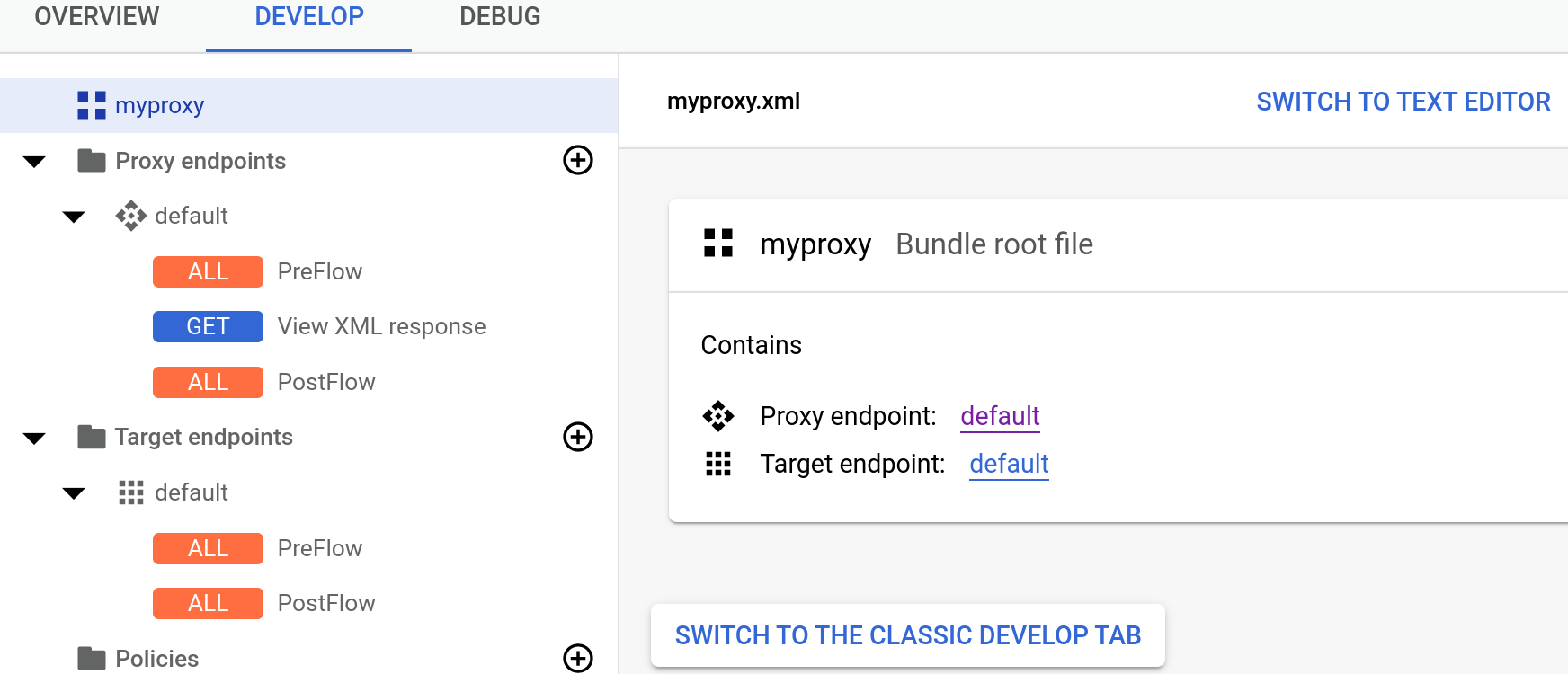 Selecionar "View XML Response"