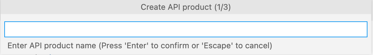 Première page de l&#39;assistant de création de produit API