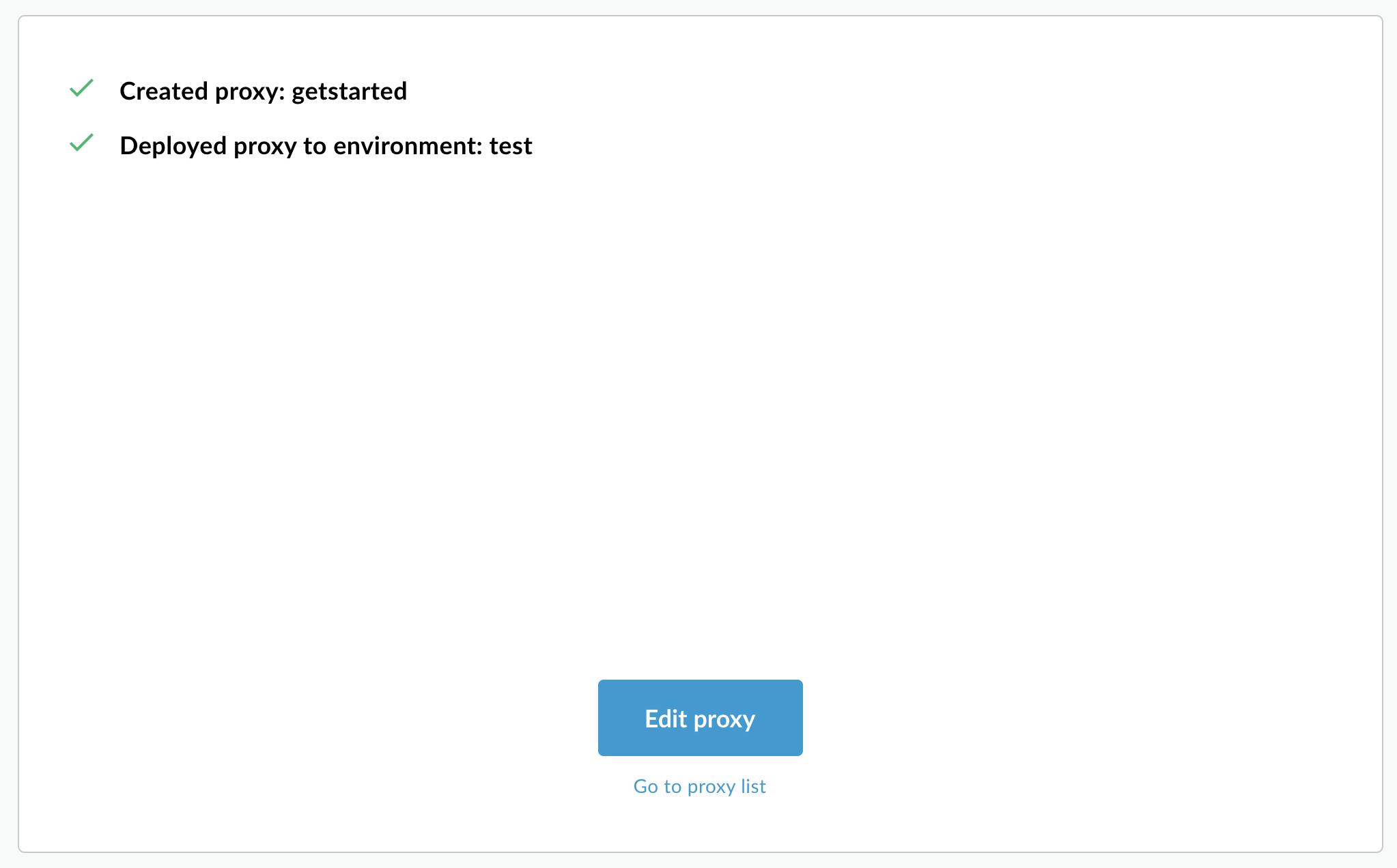 Successful deployment
    screen