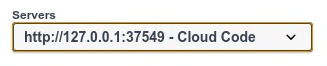 プルダウンに表示された Cloud Code Gemini Code Assist ローカル モックサーバー