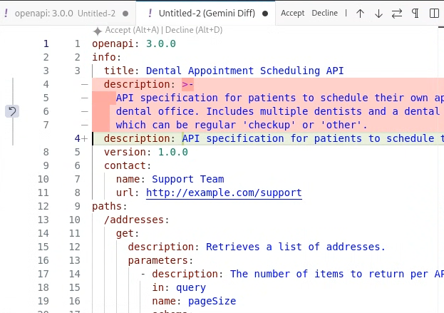 Cloud Code Gemini Code Assist 修改后的代码