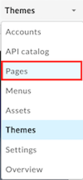 Select Pages in the drop-down