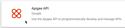 Opción del servicio de API de Apigee